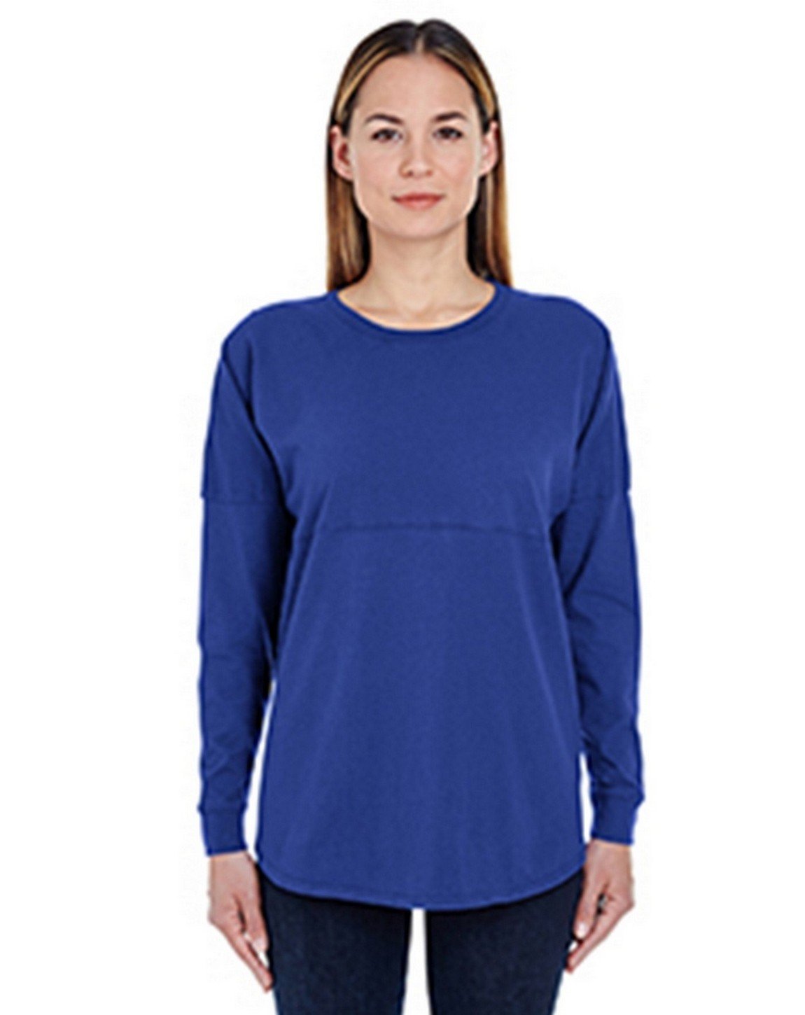 J. America Unisex Game Day Jersey Long Sleeve T-Shirt - Royal, XS