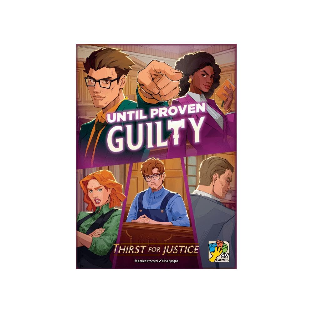 Until Proven Guilty: Thirst for Justice by DV Games | Ages 12+ | 1-6 Players | Cooperative Courtroom Narrative Board Game, Standalone Case, Jury Persuasion & Evidence Strategy Experience