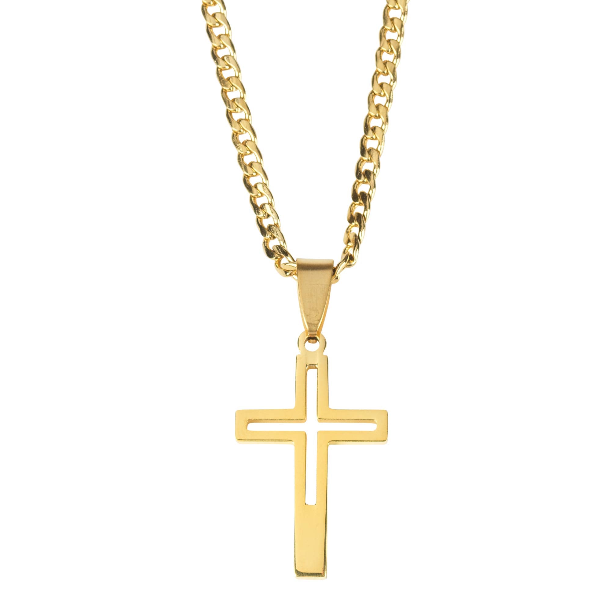 Nk Cr Cocrossgold Plate Stainless Steel