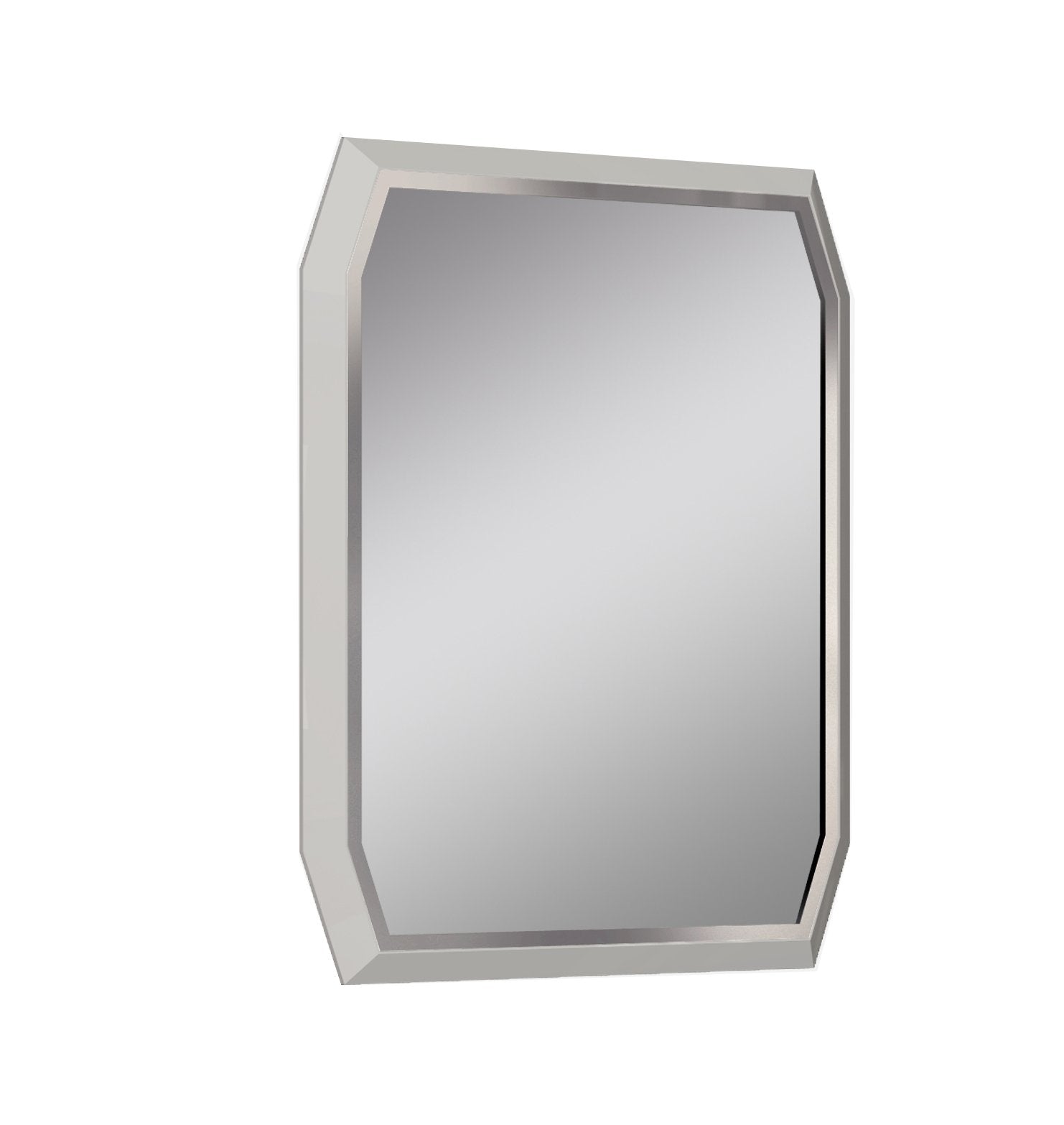 Angulatus Mirror high gloss taupe and stainless steel