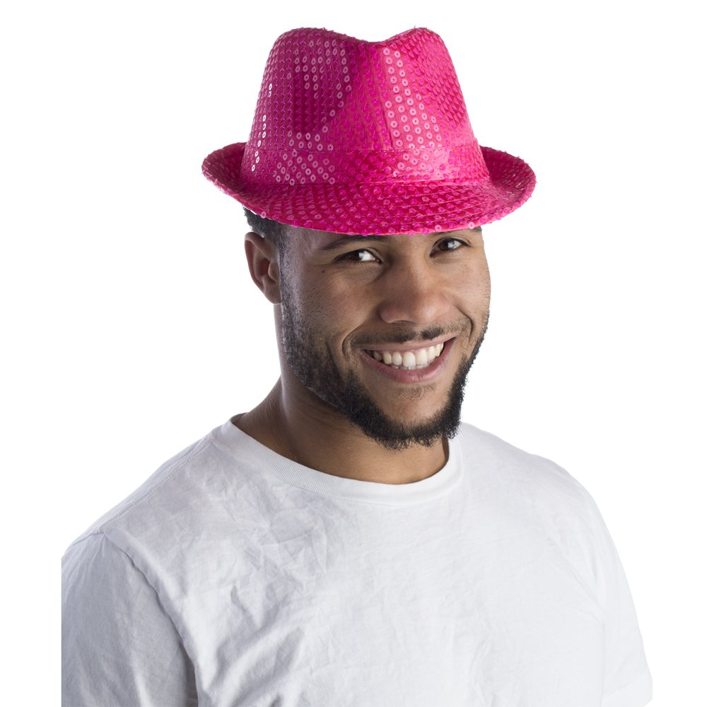 Pink Sequined Fedora