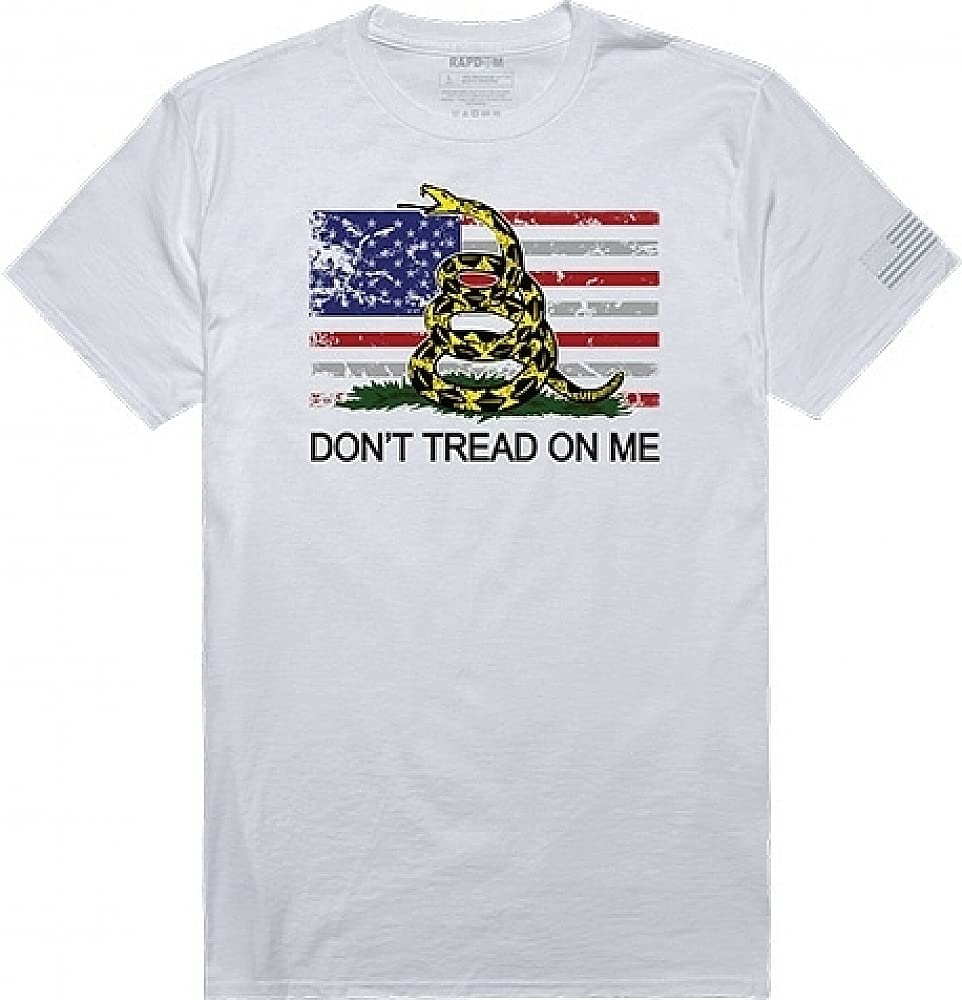 Tac. Graphic T, Flag w/Gadsden, White, M