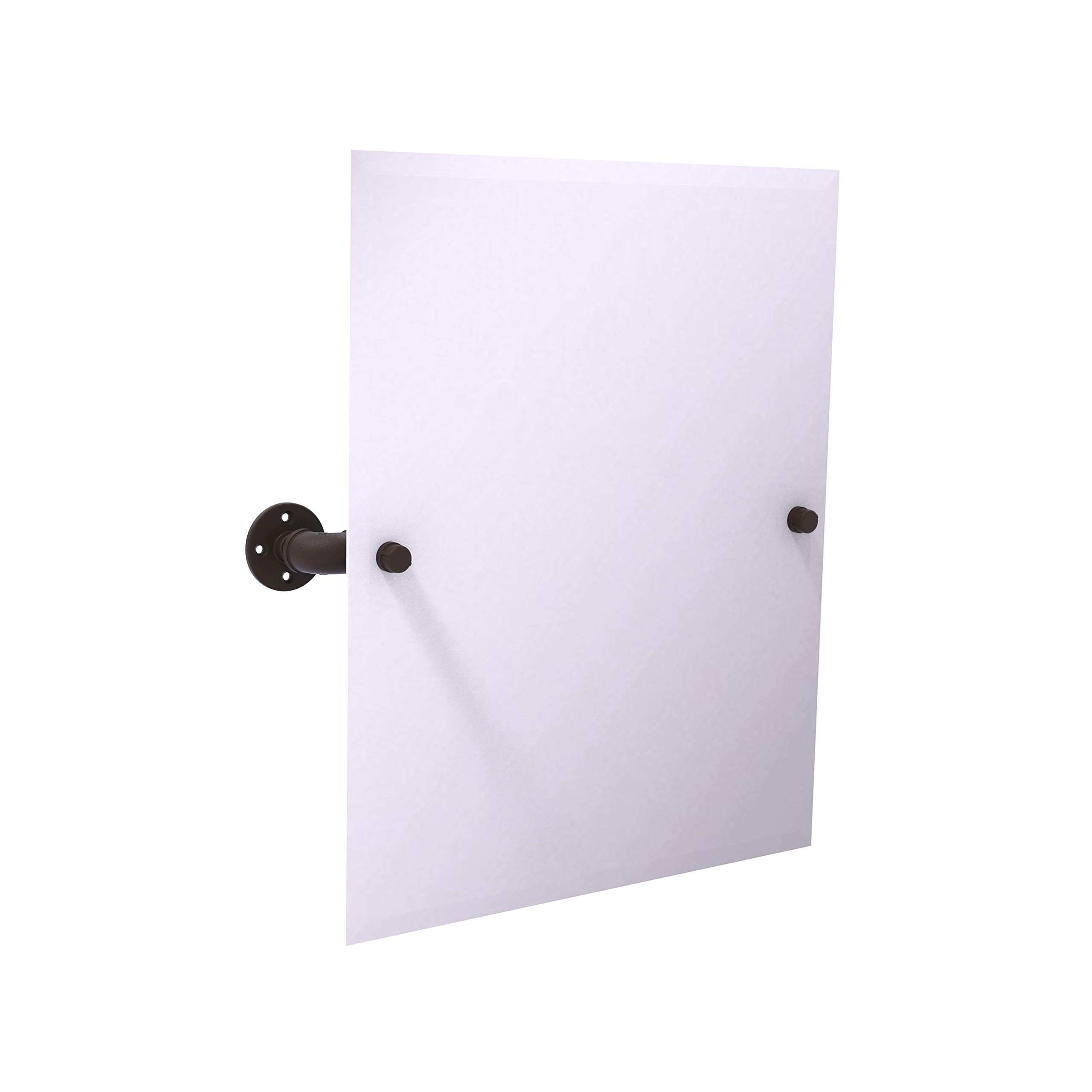Pipeline Collection Frameless Rectangular Wall Mounted Tilt Mirror - Oil Rubbed Bronze