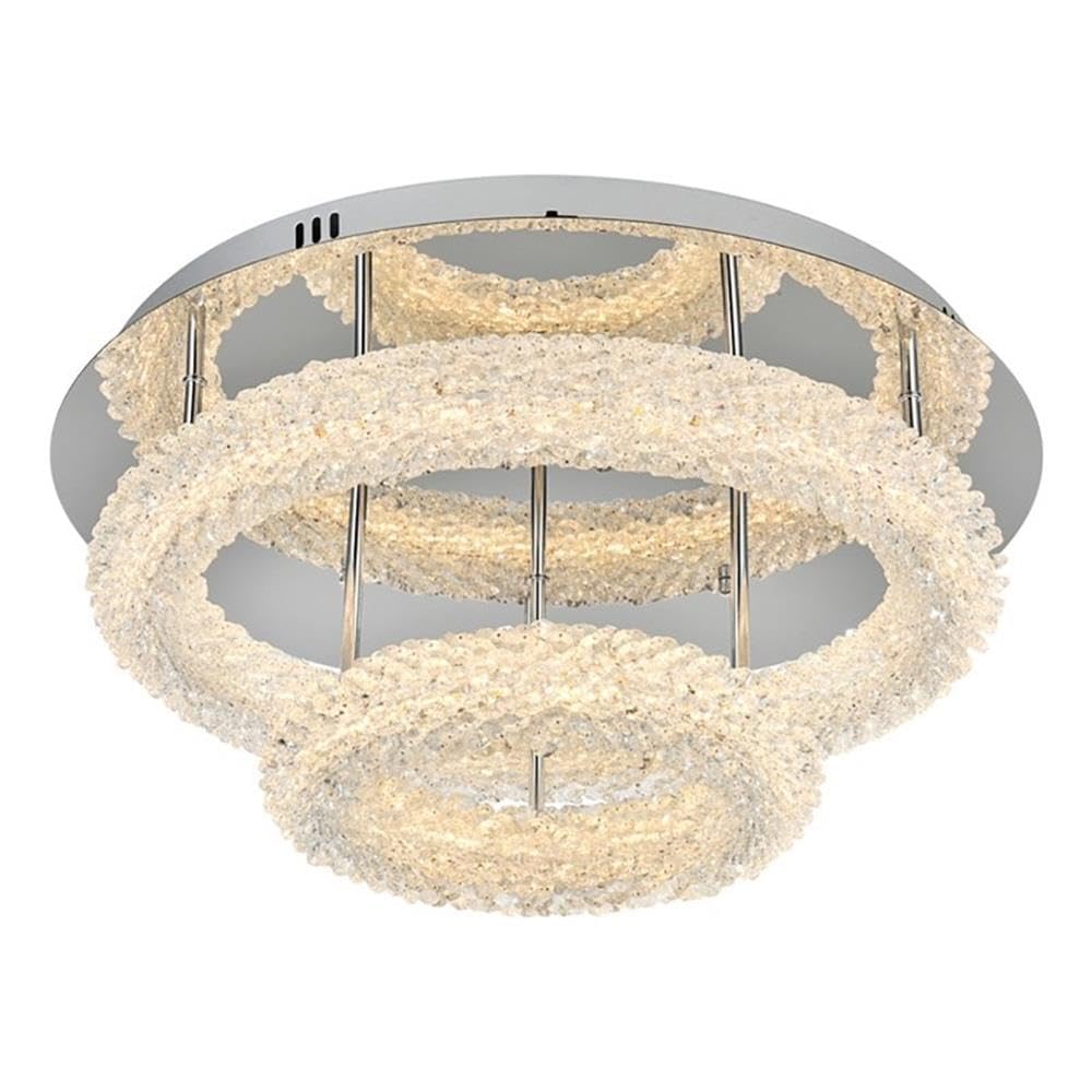 Bowen 22 inch Adjustable LED Flush Mount in Chrome