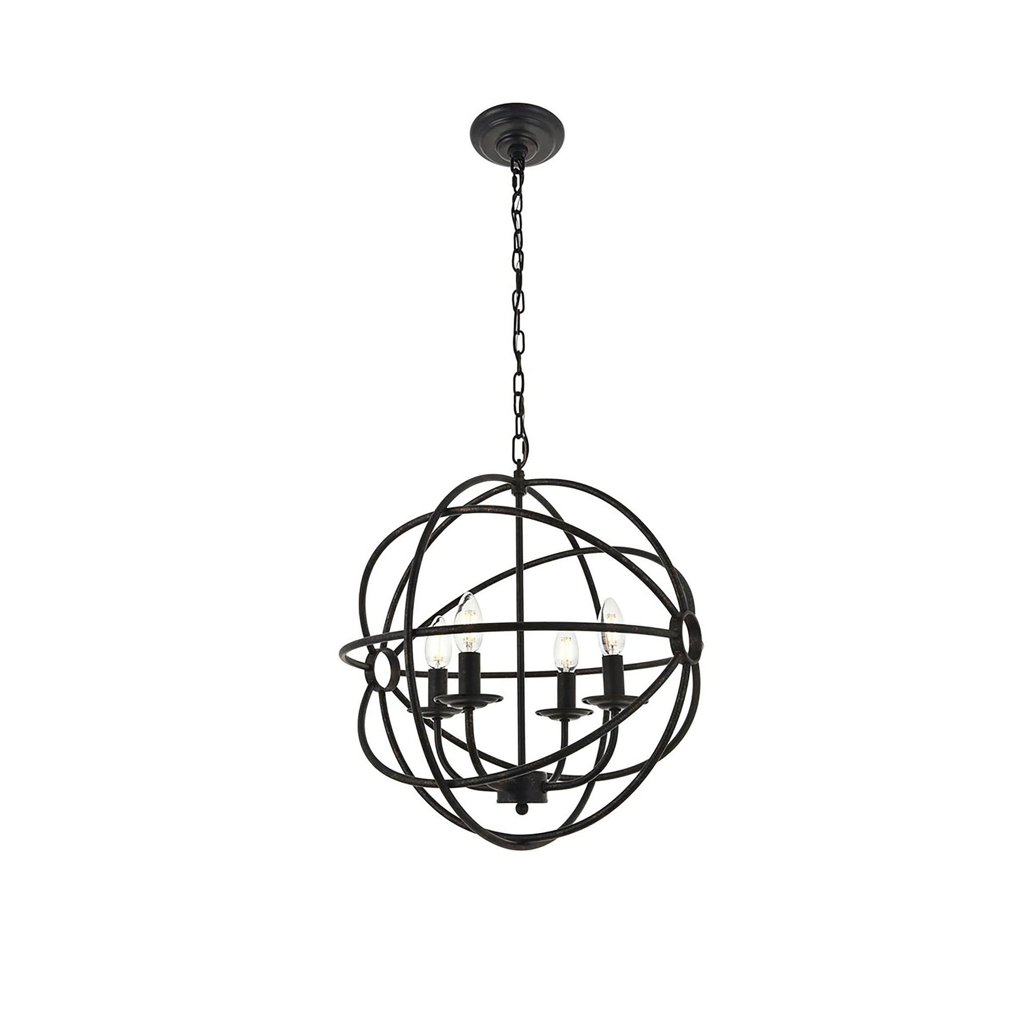 Octavia 4 light dark brown Pendant