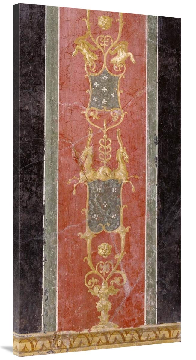 Wall Fragment with Grotesques-Canvas Art-24x48”