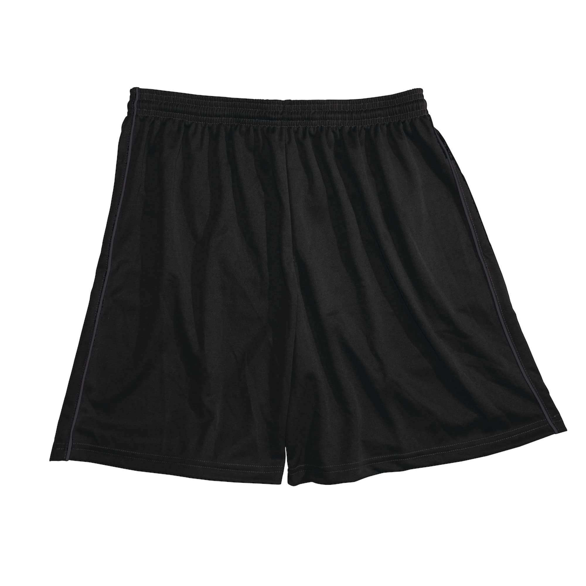 SOCCER SHORTS-ADULT-BLACK-2X