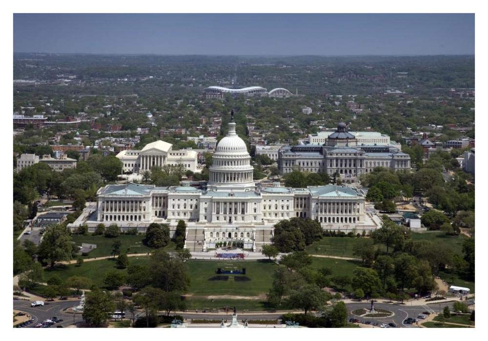 Aerial view, United States Capitol building, Washington, D.C.-Paper Art-38x26”