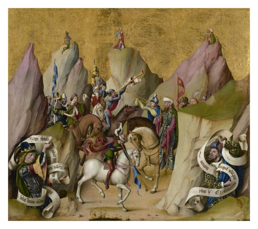 The Meeting of the Three Kings, with David and Isaiah (recto); The Assumption of the Virgin (verso)-Paper Art-32x28”