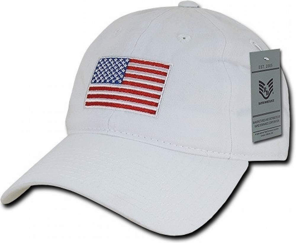 Relaxed GraphicCap,OriginalUSAFlag,White