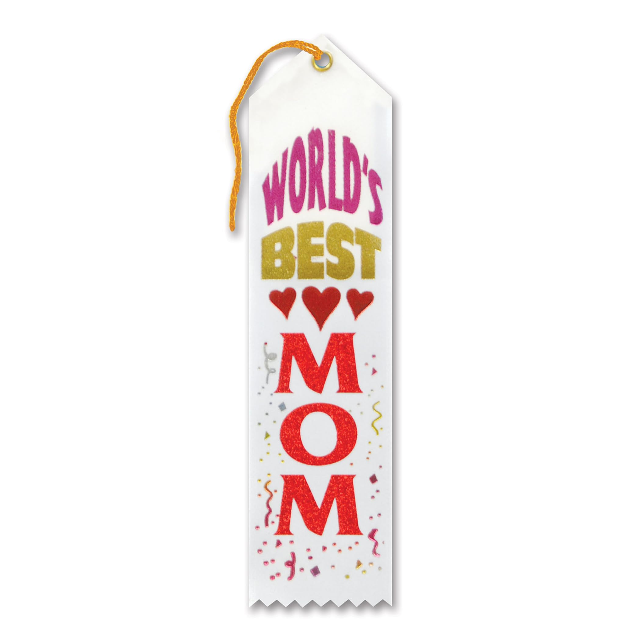 Worlds Best Mom Award Ribbon (Pack of 6)