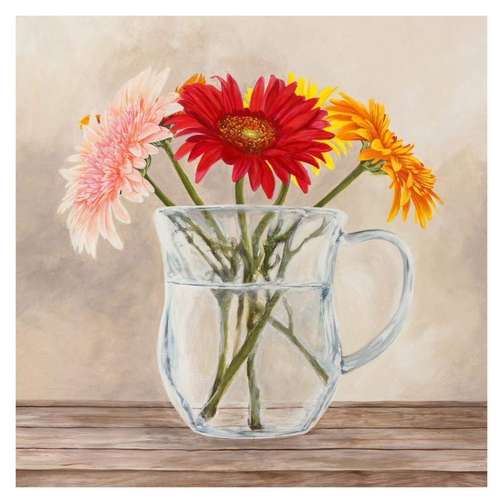 Fleurs et Vases Jaune I-Paper Art-32x32”
