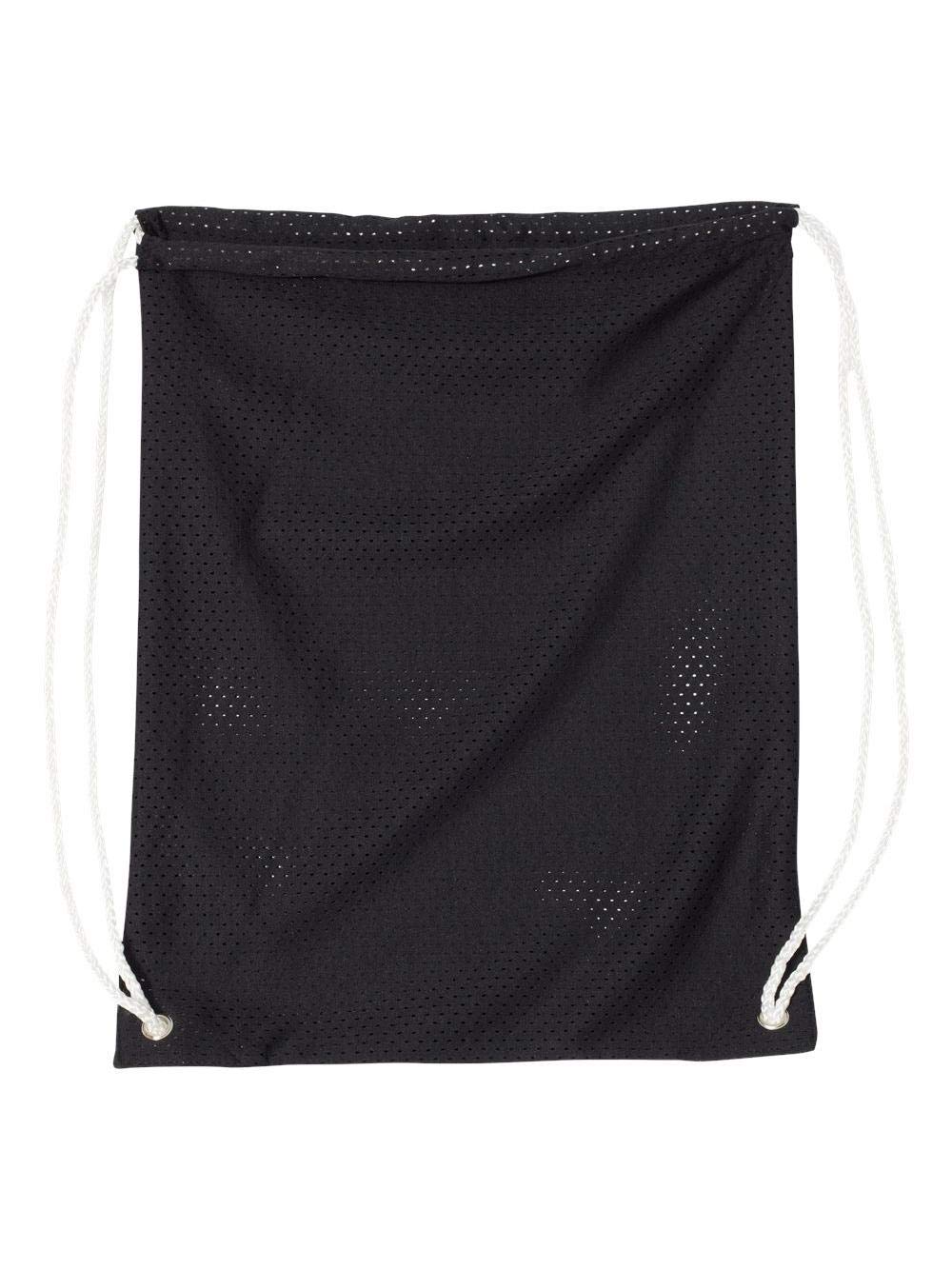 Liberty Bags Mesh Drawstring Backpack - Black, One Size