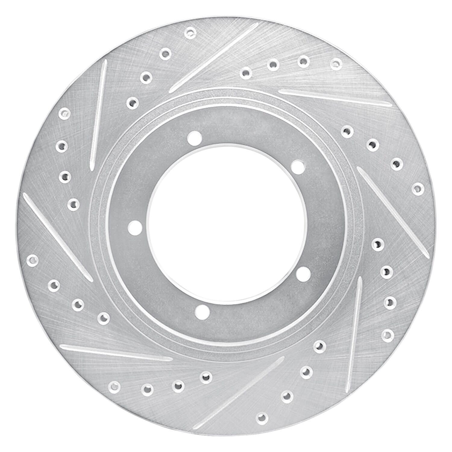 R1 Concepts Brake Rotor Drilled and Slotted Silver EDZ-02018L