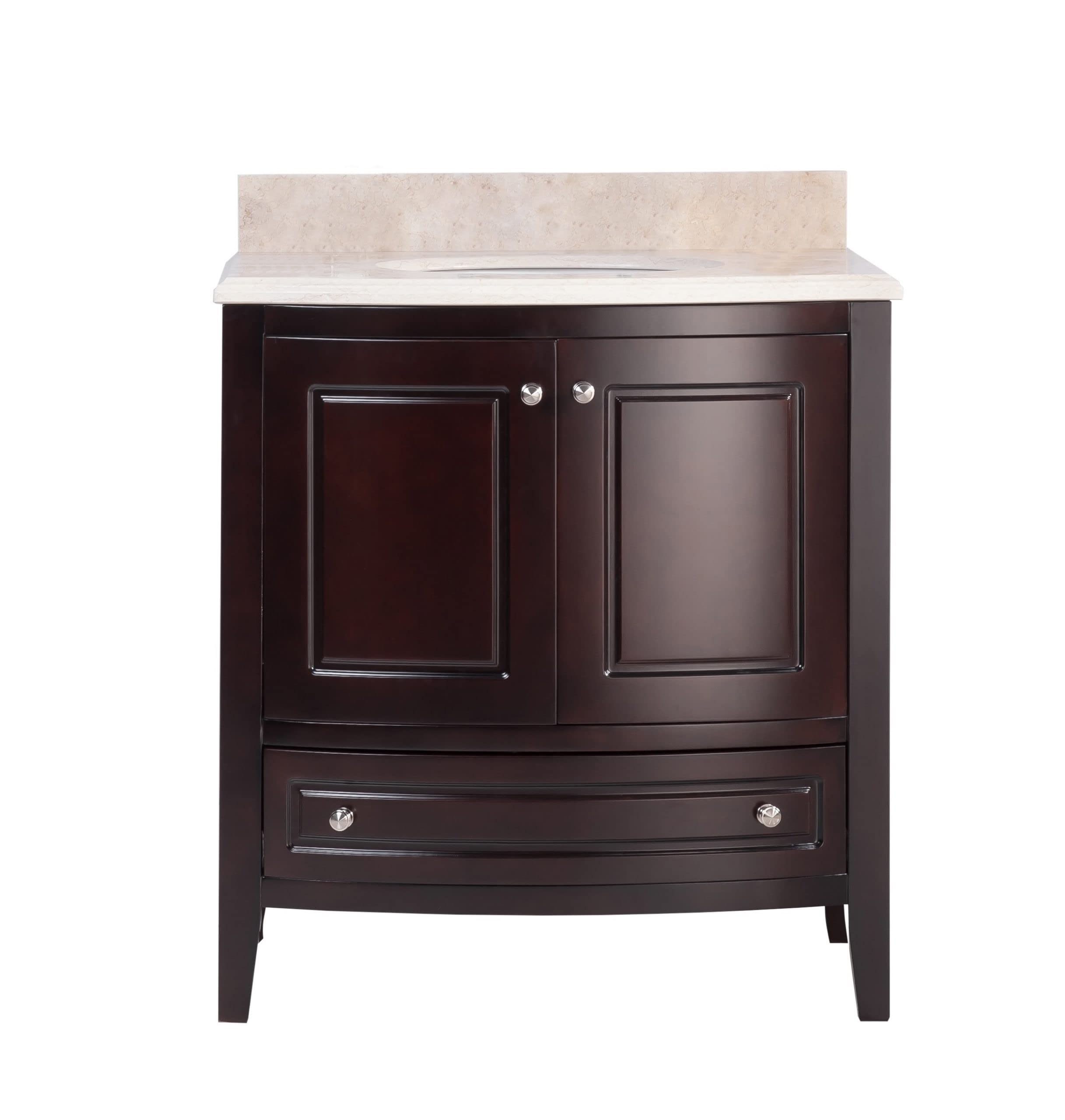 Estella 32 - Brown Cabinet + Jerusalem Gold Countertop