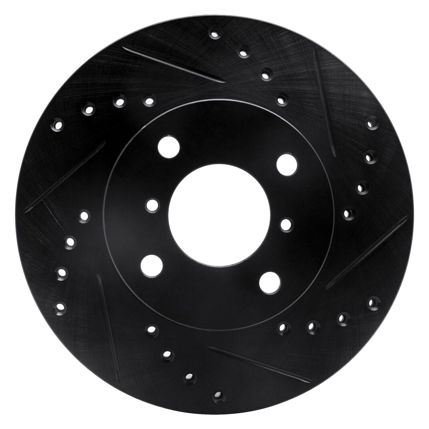 R1 Concepts Brake Rotor Drilled and Slotted Black ECB-01003R