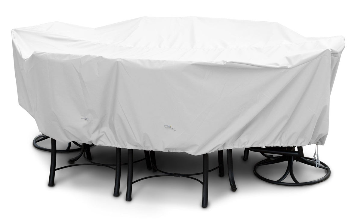 Koverroos Weathermax 11362 Large High Back Dining Set Cover 112 By 88 By 36-Inch White