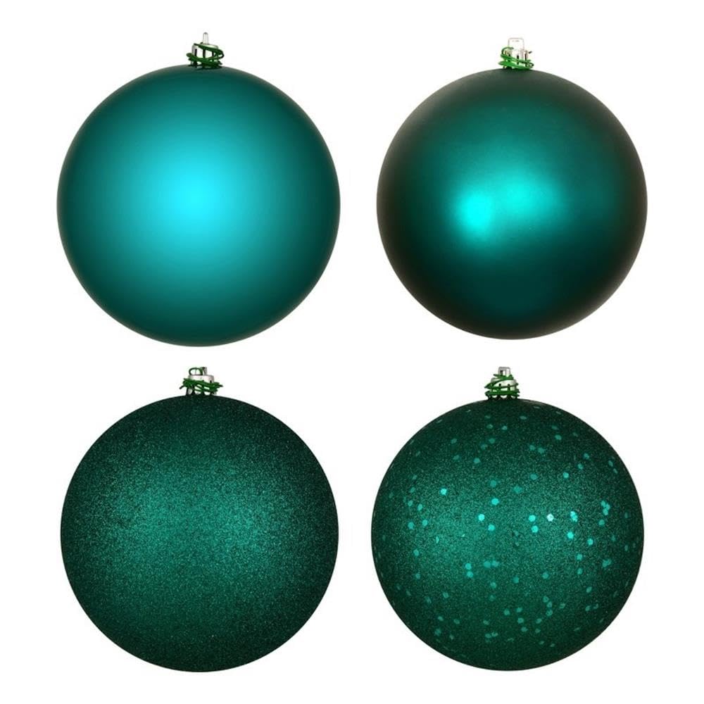 Casafoyer 3” Dark Teal 4 Finish Orn Asst 16/Box - (Pack Of 2)