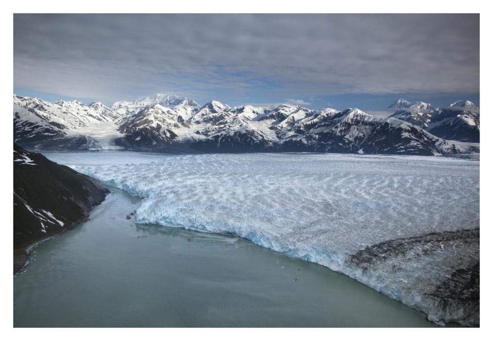 Hubbard Glacier encroaching on Gilbert Point, Wrangell-St. Elias National Park, Alaska-Paper Art-38x26”