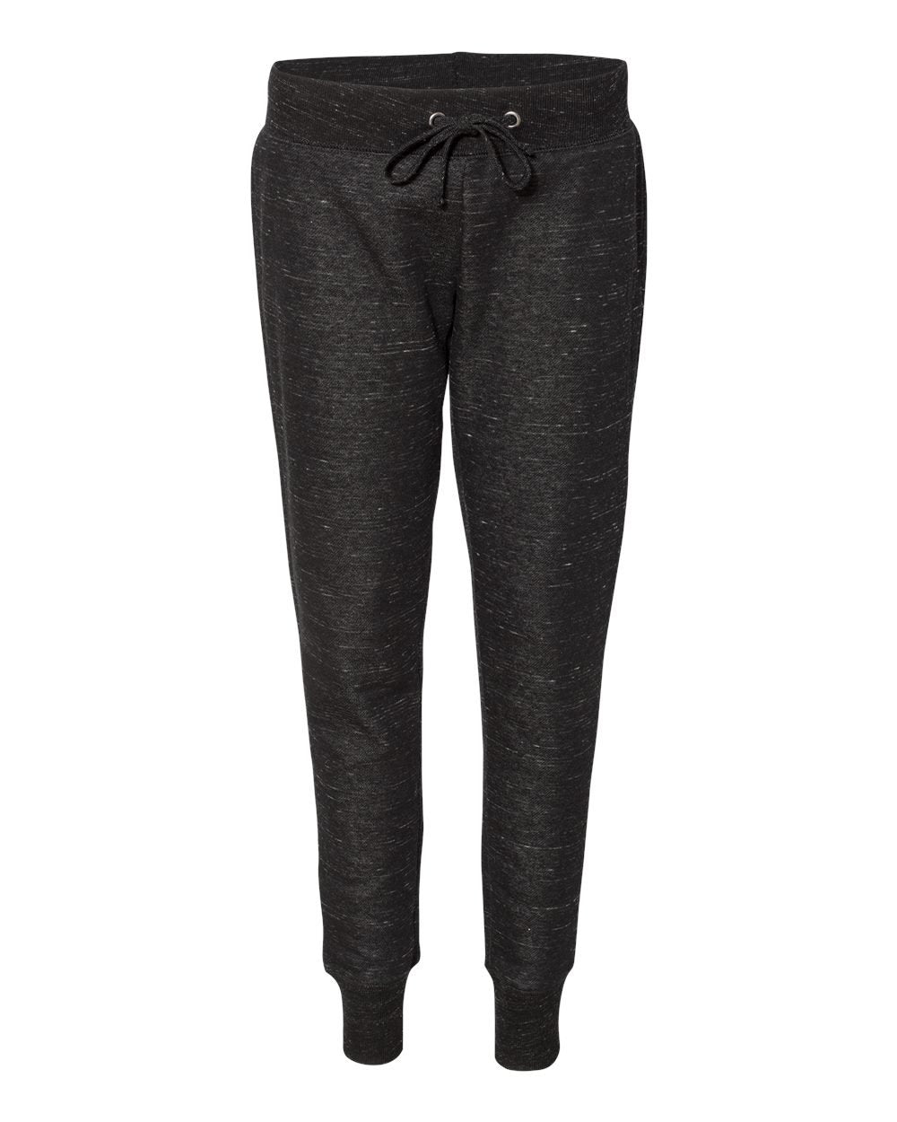 J. America Womens Mlange Fleece Joggers - Black, S
