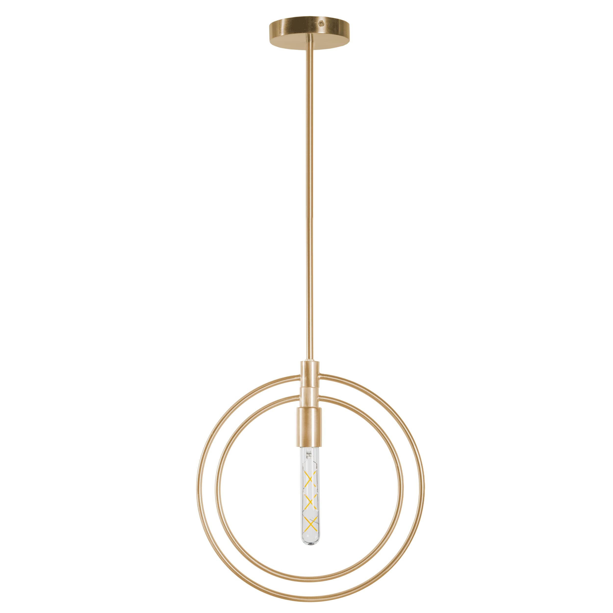 Nyla Single Light Brass Pendant
