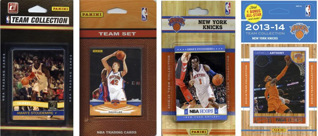 NBA New York Knicks 4 Different Licensed Trading Card Team Sets