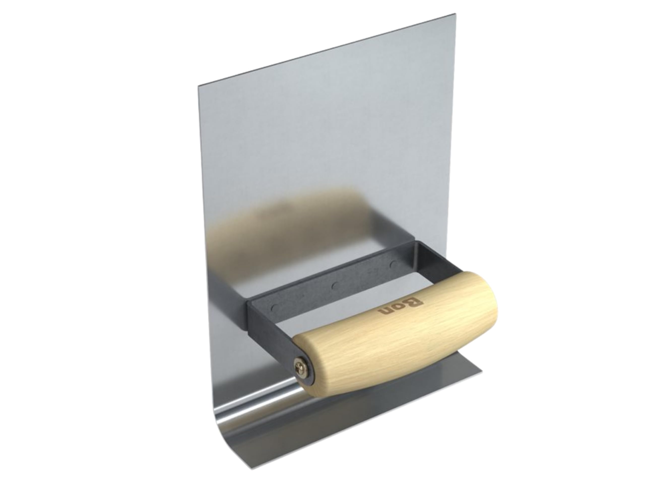 Bon 22-597 Cove Tool Inside - Stainless Steel 6-inch X 1.5-inch - 3/4-inch Radius 8-inch Lip Wood Handle