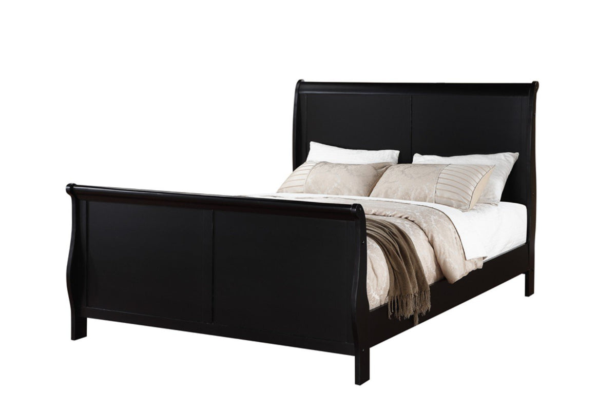 Benjara Classy Twin Bed, Black