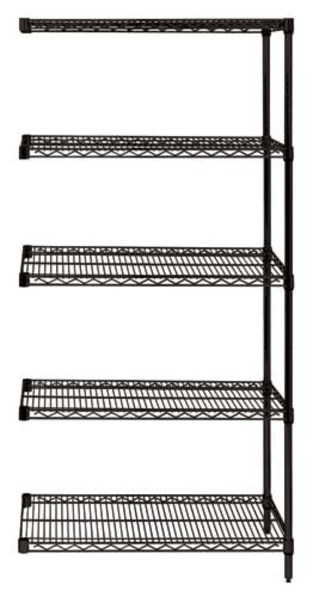 Wire 5 Shelf ADD-ON KIT Black 63in