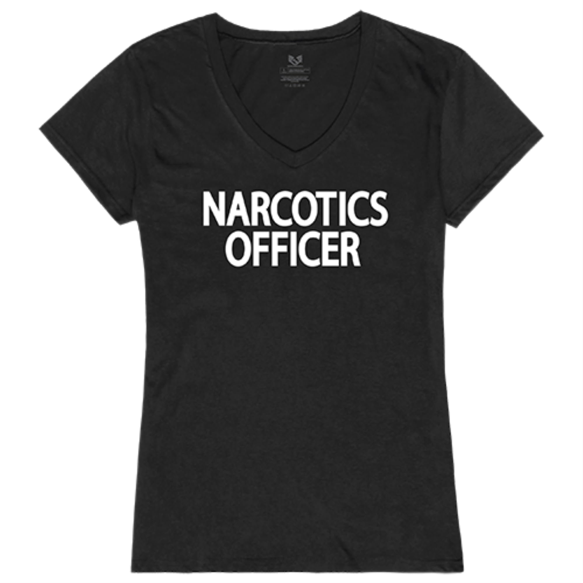Graphic V-Neck, Narcotics, Black, M
