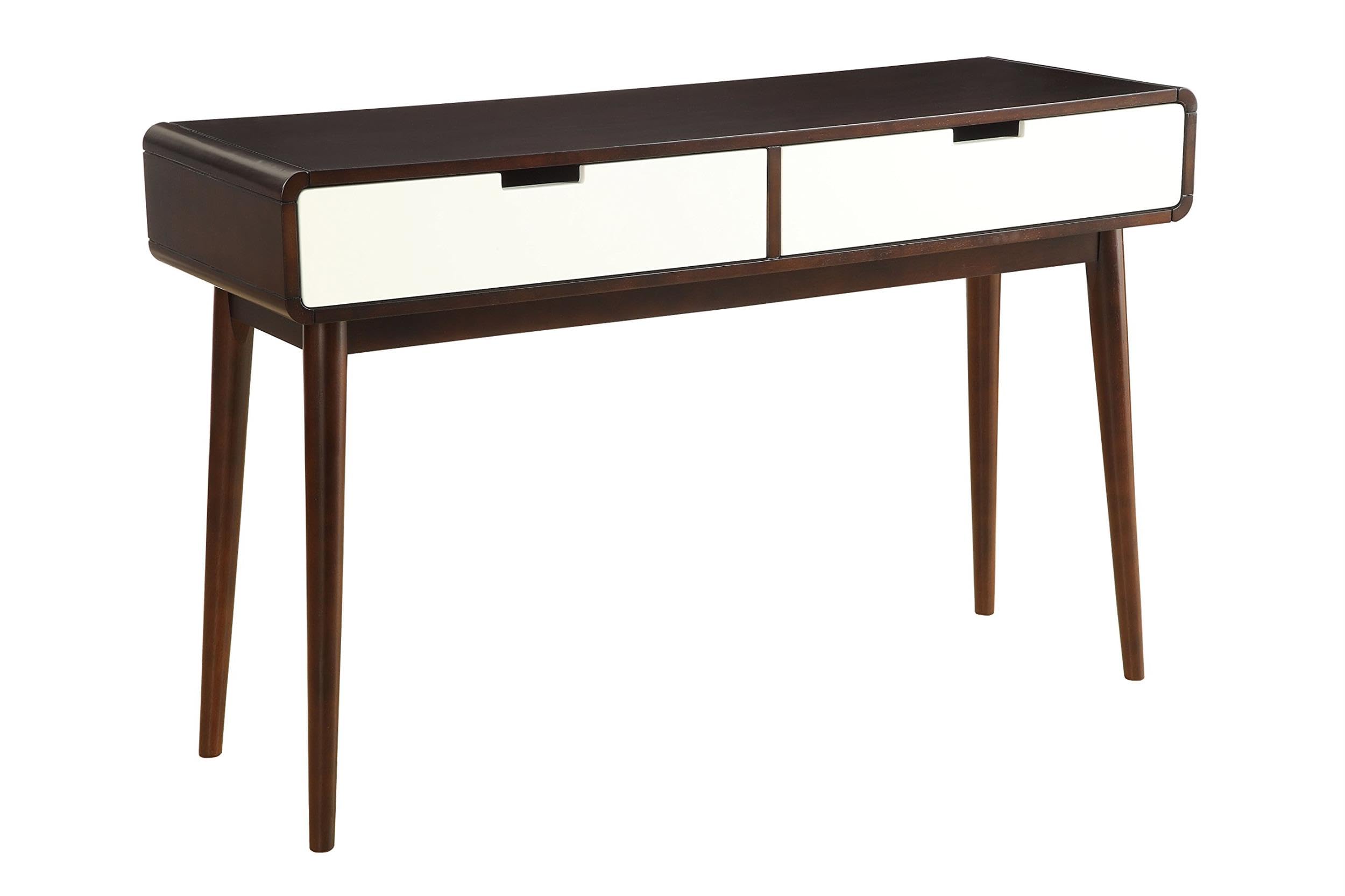 Christa - Sofa Table Espresso & White