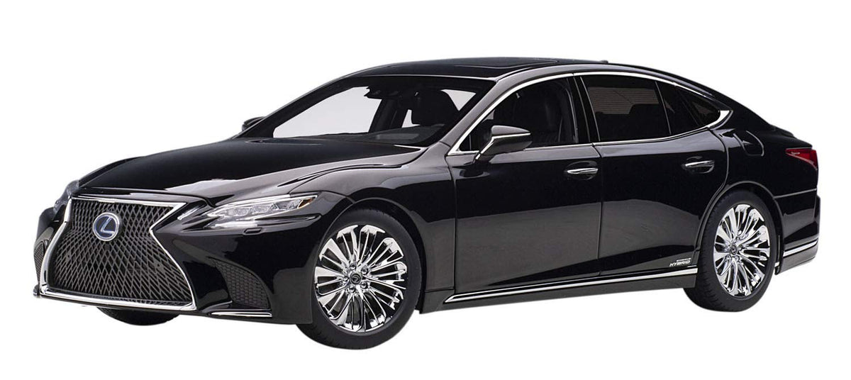 Lexus Ls 500H Black With Black Interior 1/18 Model Car By Autoart 78868