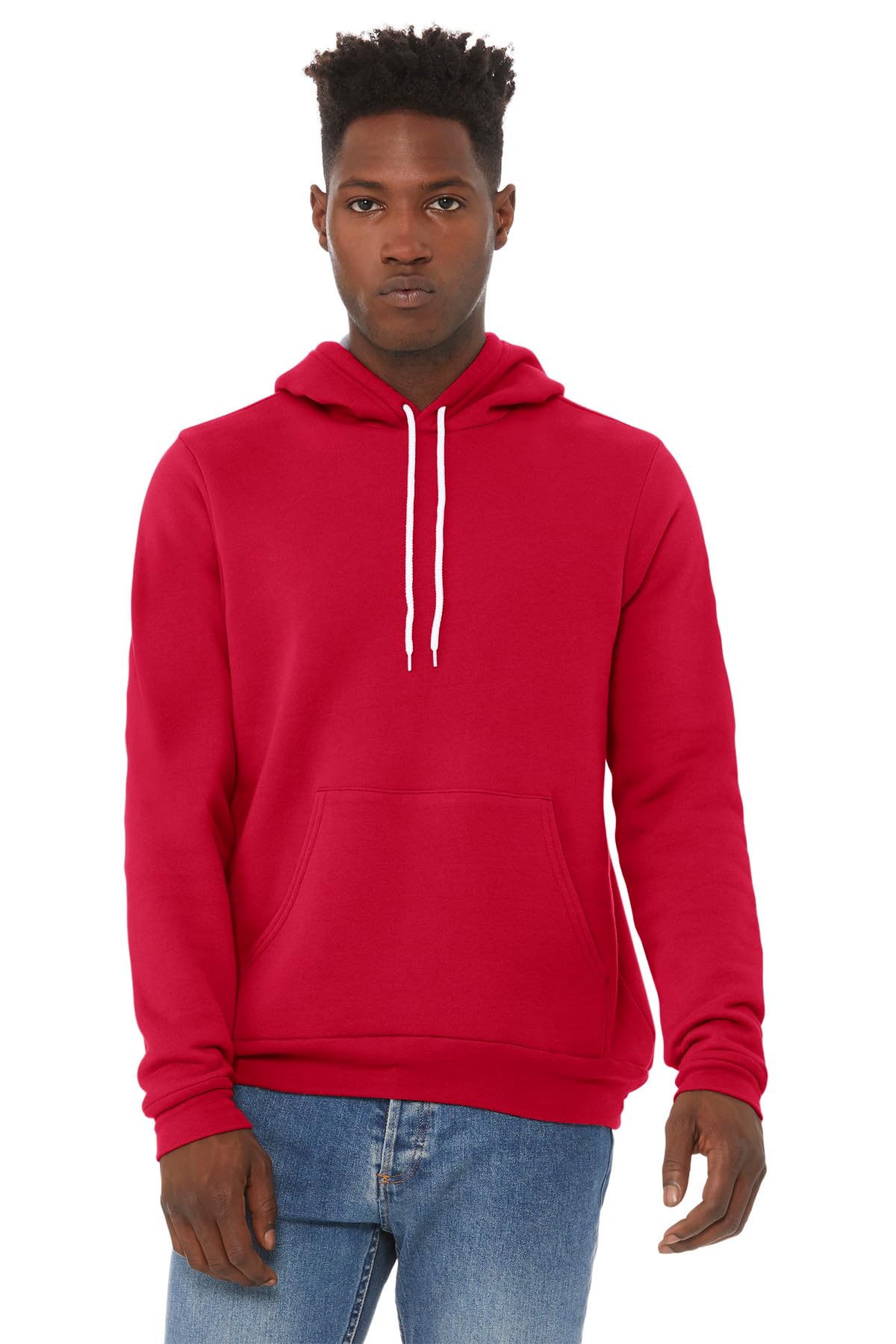 BELLA + CANVAS Unisex Sponge Fleece Hoodie - Red, M