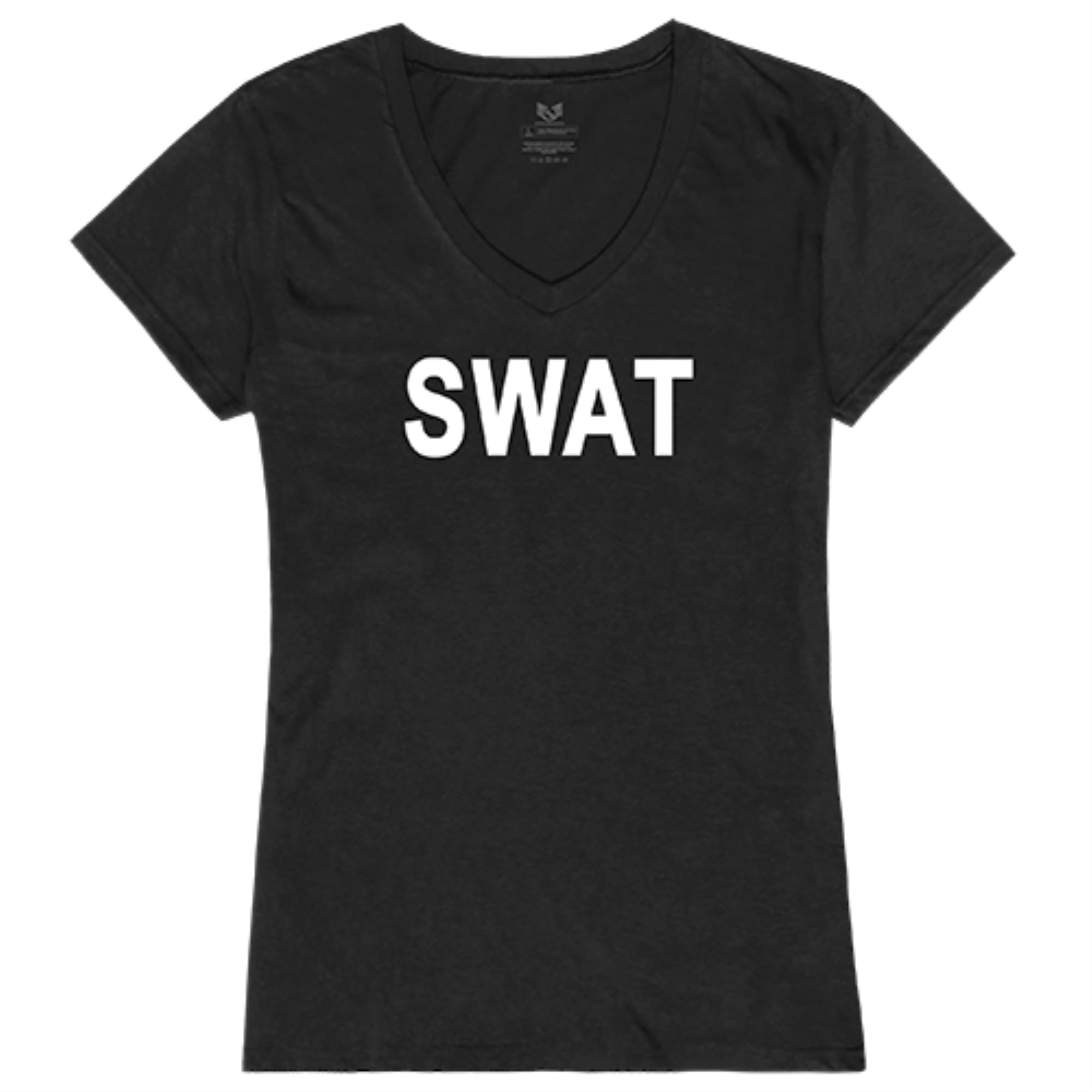 Graphic V-Neck, SWAT, Black, 2X