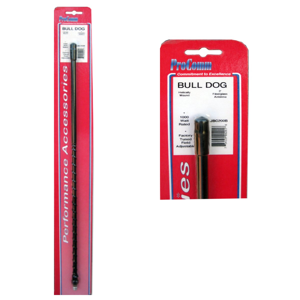 2 3/8X24 THREAD FIBERGLASS ANT.(BLACK)