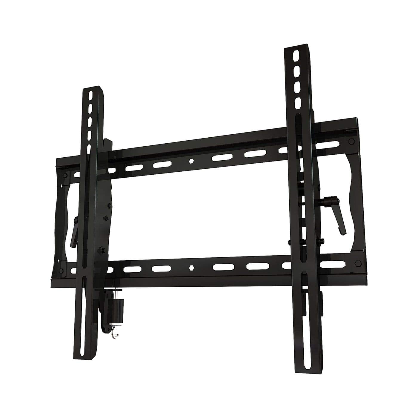 Universal tilting mount with lock for 26 to 55+ flat panel screens