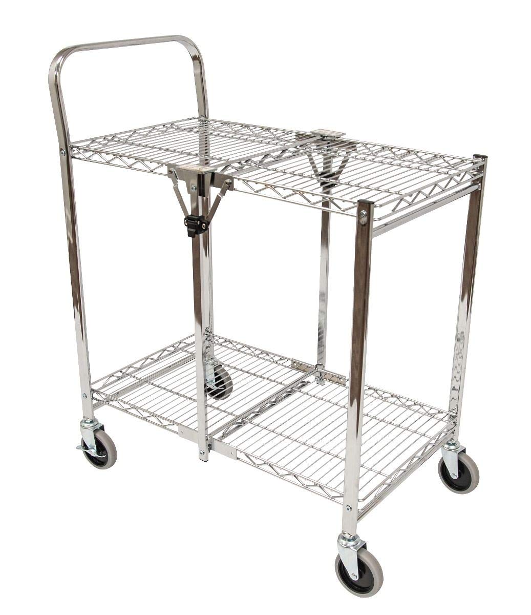 Luxor - Two-Shelf Collapsible Wire Utility Cart