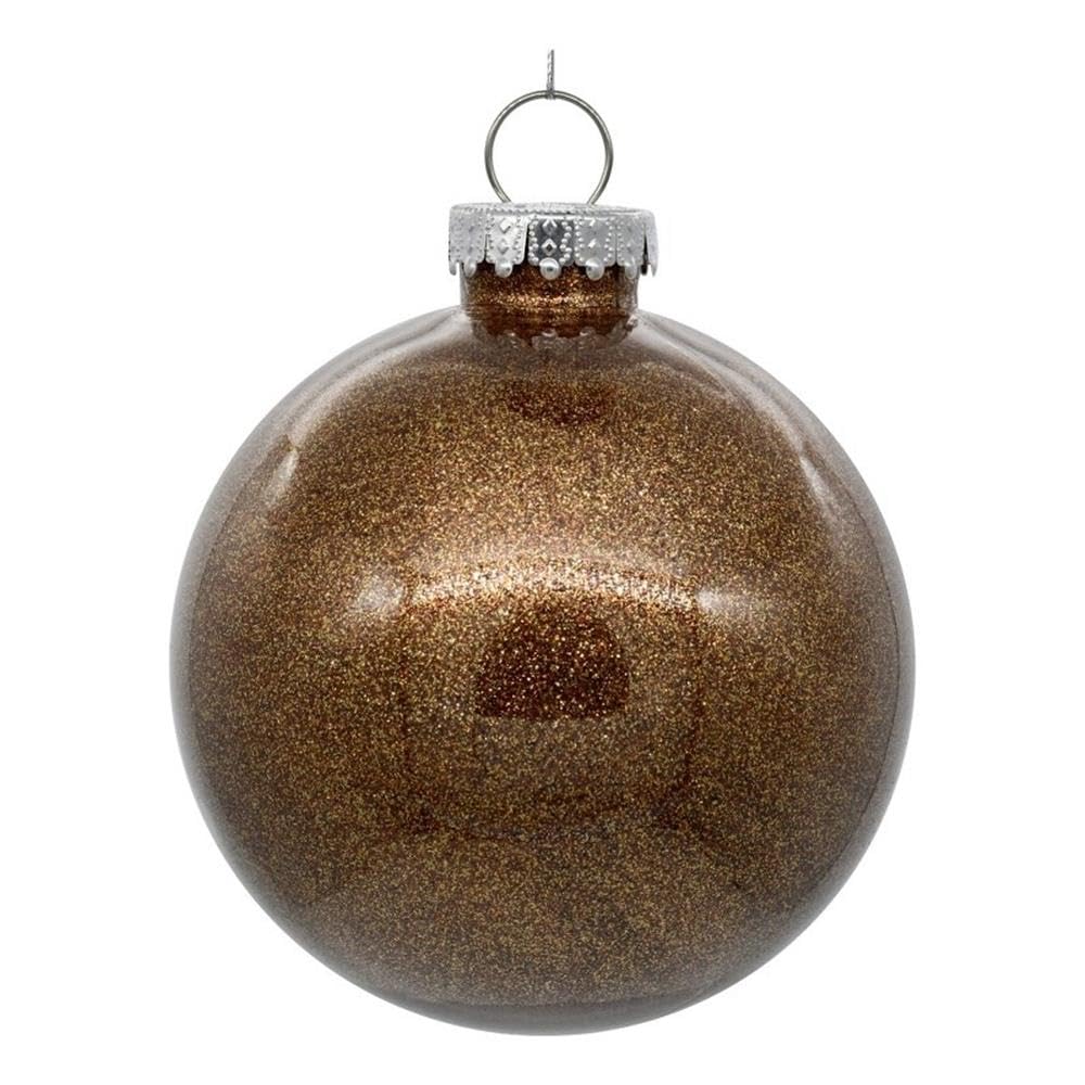Casafoyer 6” Mocha Glitter Clear Ball 4/bag - (Pack Of 2)