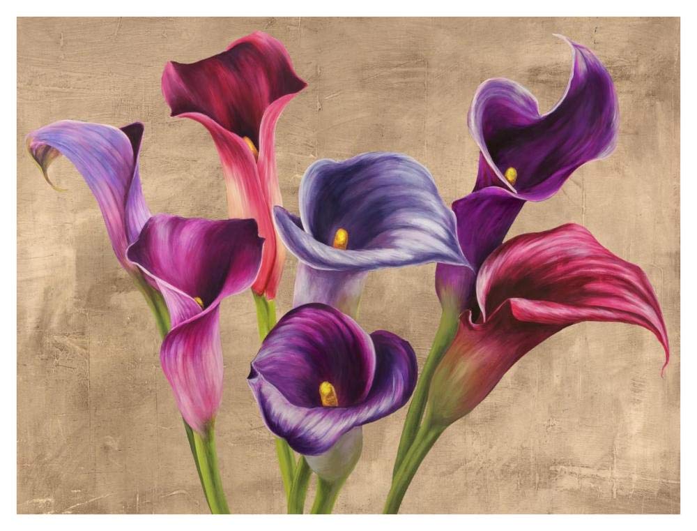Multi-colored Callas-Paper Art-42x32”