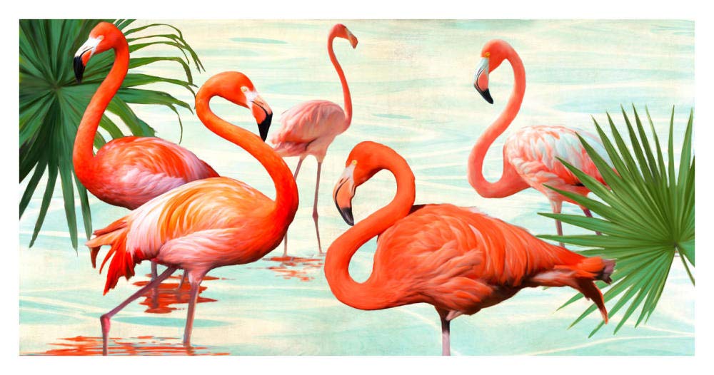 Flamingos-Paper Art-38x20”