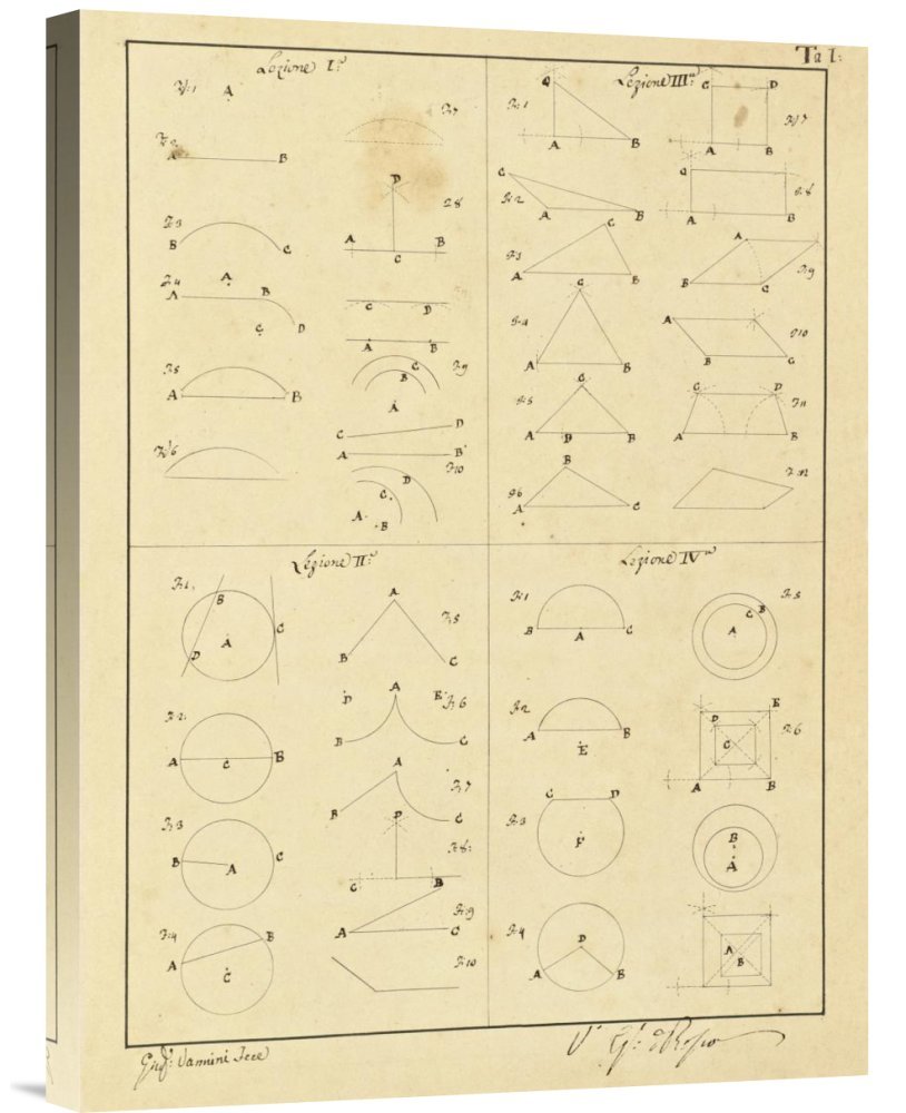 Plate 1 for Elements of Civil Architecture, ca. 1818-1850-Canvas Art-18x24”