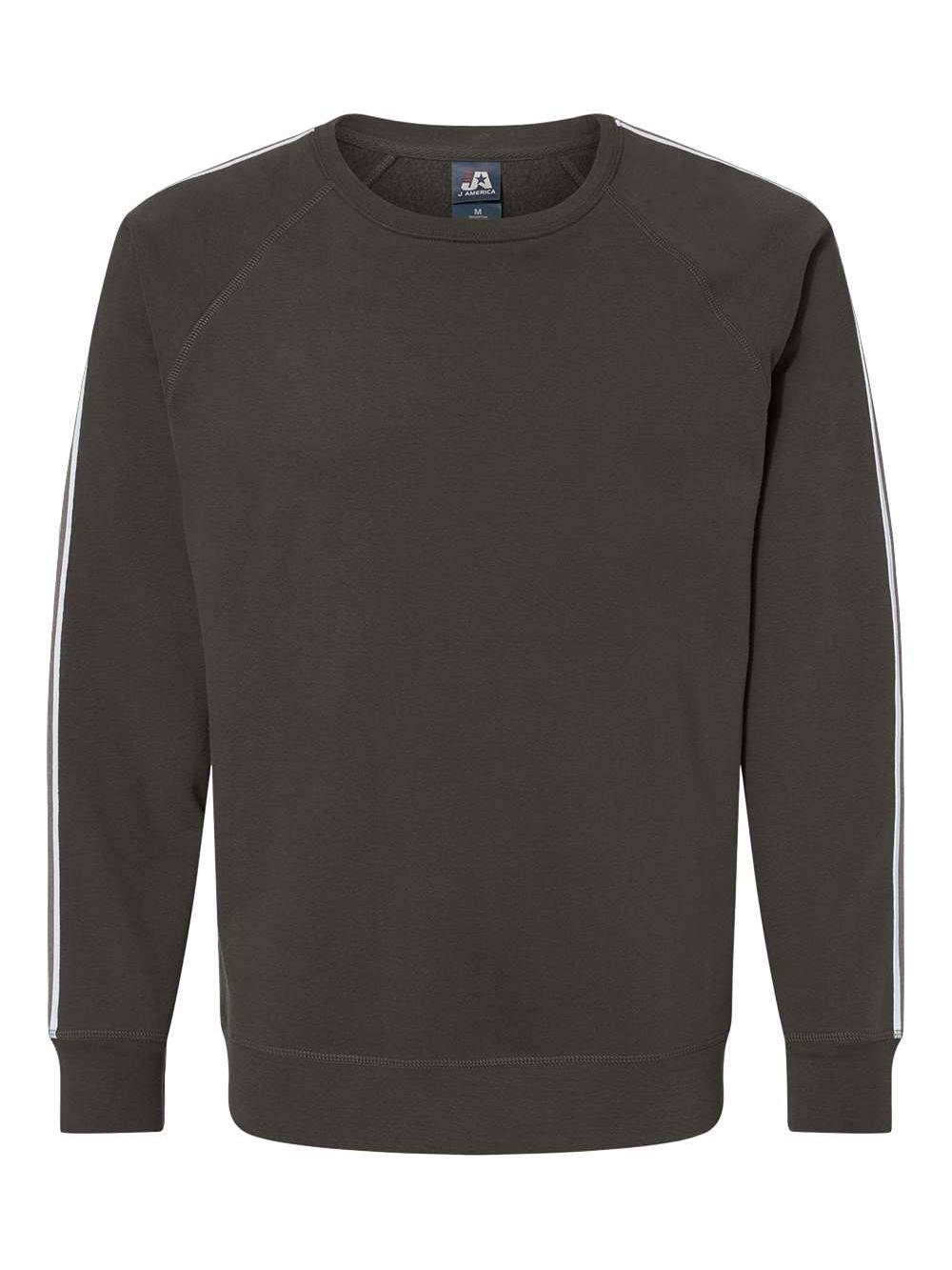 J. America Rival Fleece Crewneck Sweatshirt - Black, S