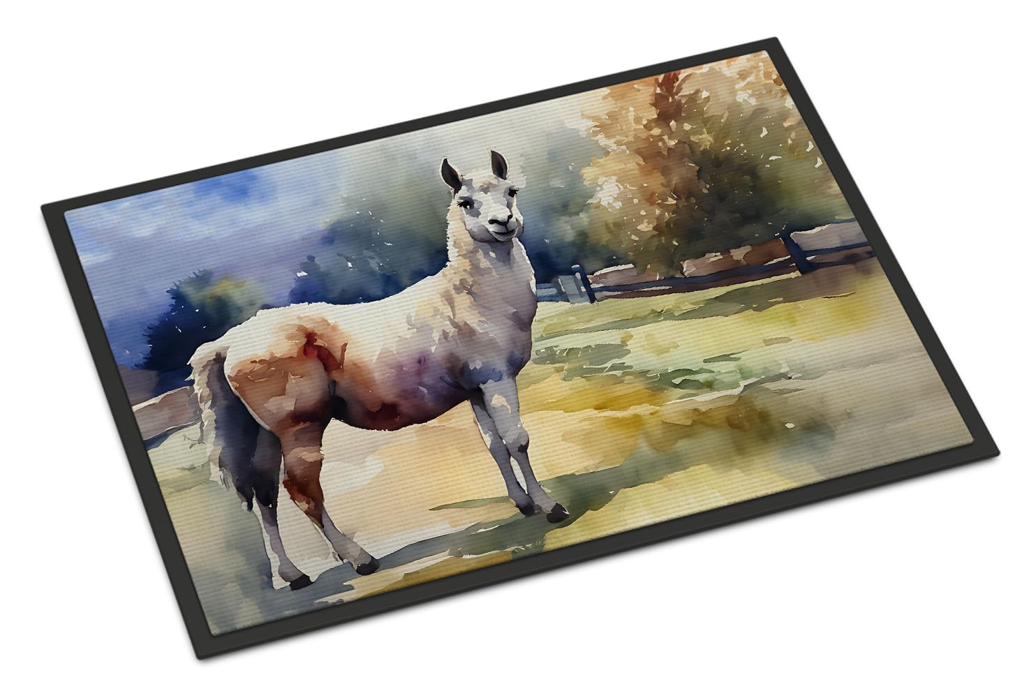 Carolines Treasures DAC2959JMAT Llama Doormat Front Door Mat Indoor Outdoor Rugs for Entryway, Non Slip Washable Low Pile, 24H X 36W