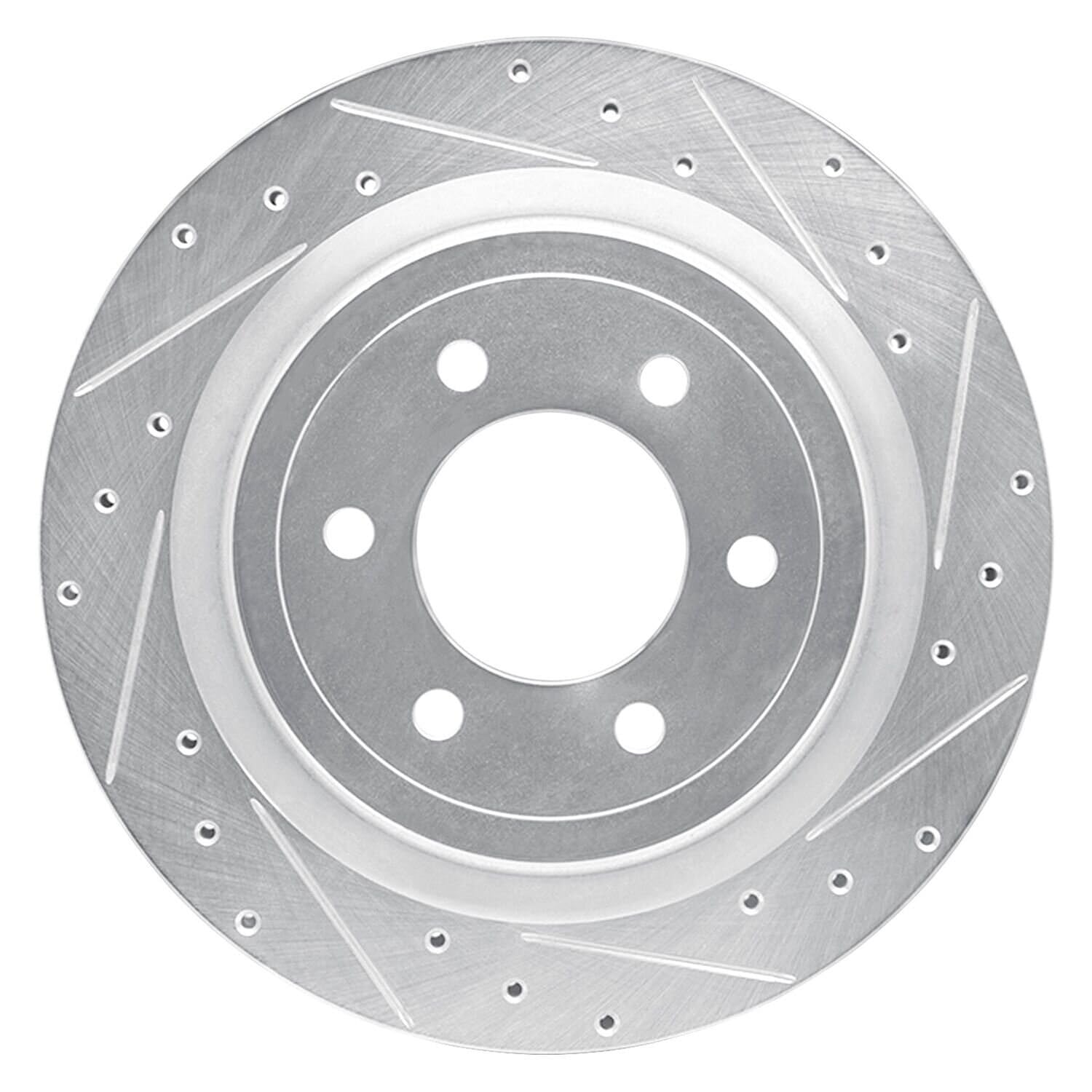 R1 Concepts Brake Rotor Drilled and Slotted Silver EDZ-54288R