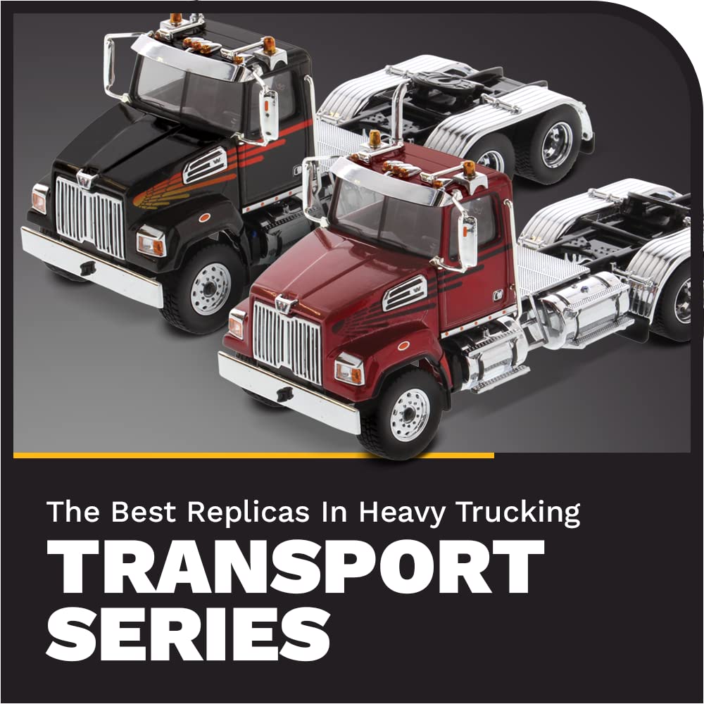 Western Star 4700 SF Tandem Day Cab Tractor Metallic Black 1/50 Diecast Model by Diecast Masters