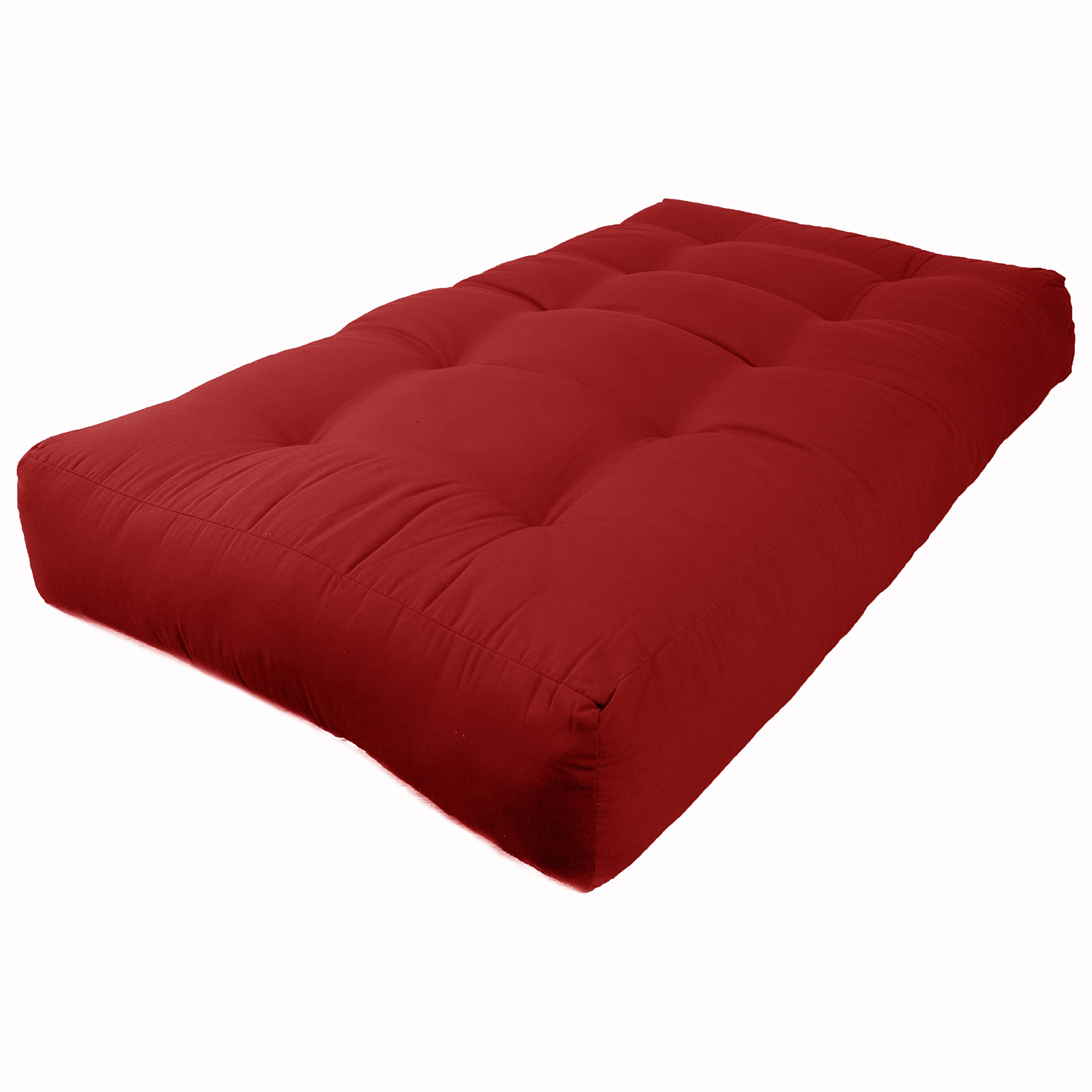 Blazing Needles Renewal 9-inch Twill Twin-size Futon Mattress - Aqua Blue - Ruby Red