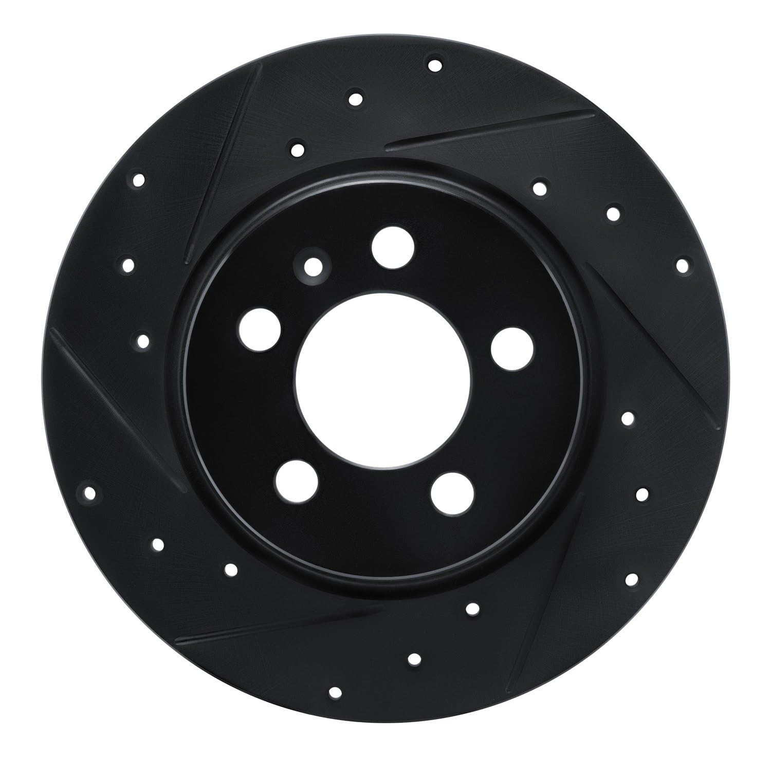 R1 Concepts Brake Rotor Drilled and Slotted Black ECB-92104L