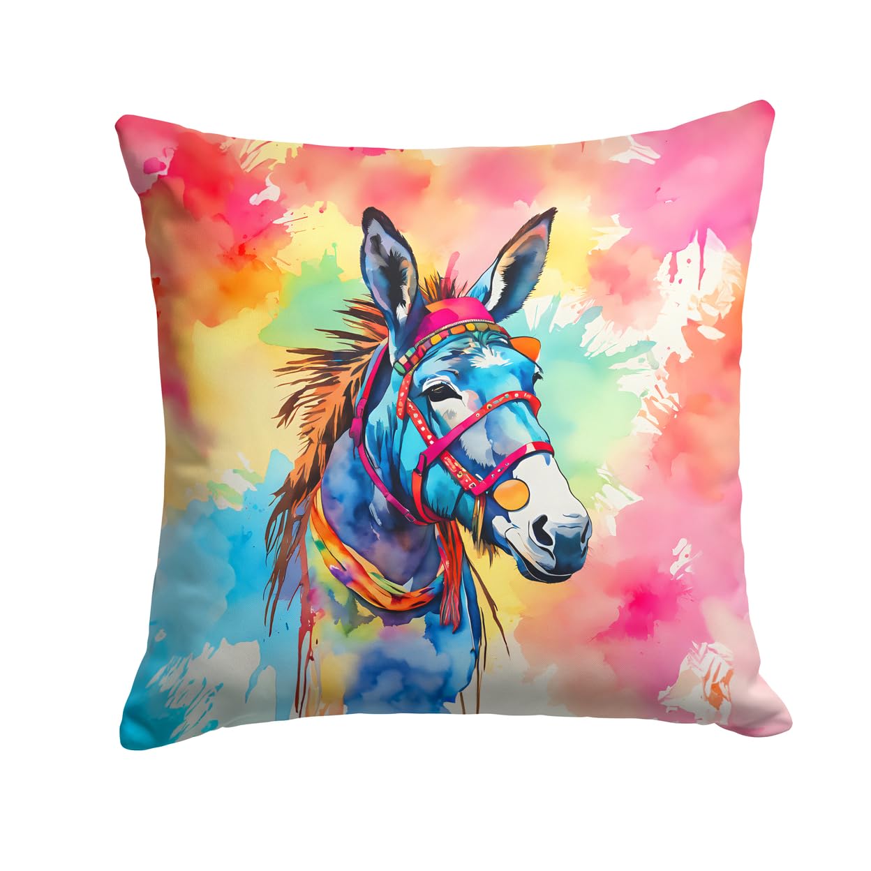 Hippie Animal Donkey Throw Pillow