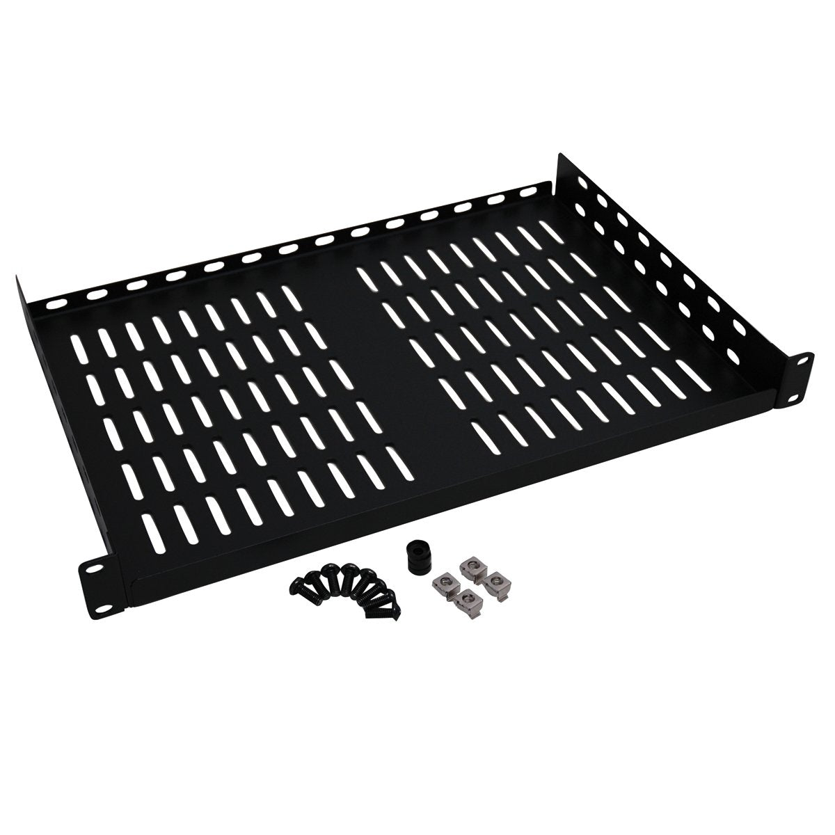 1U RACK ENCLOSURE FIXED SHELF CANTILEVER 2POST/4POST COMPATIBLE