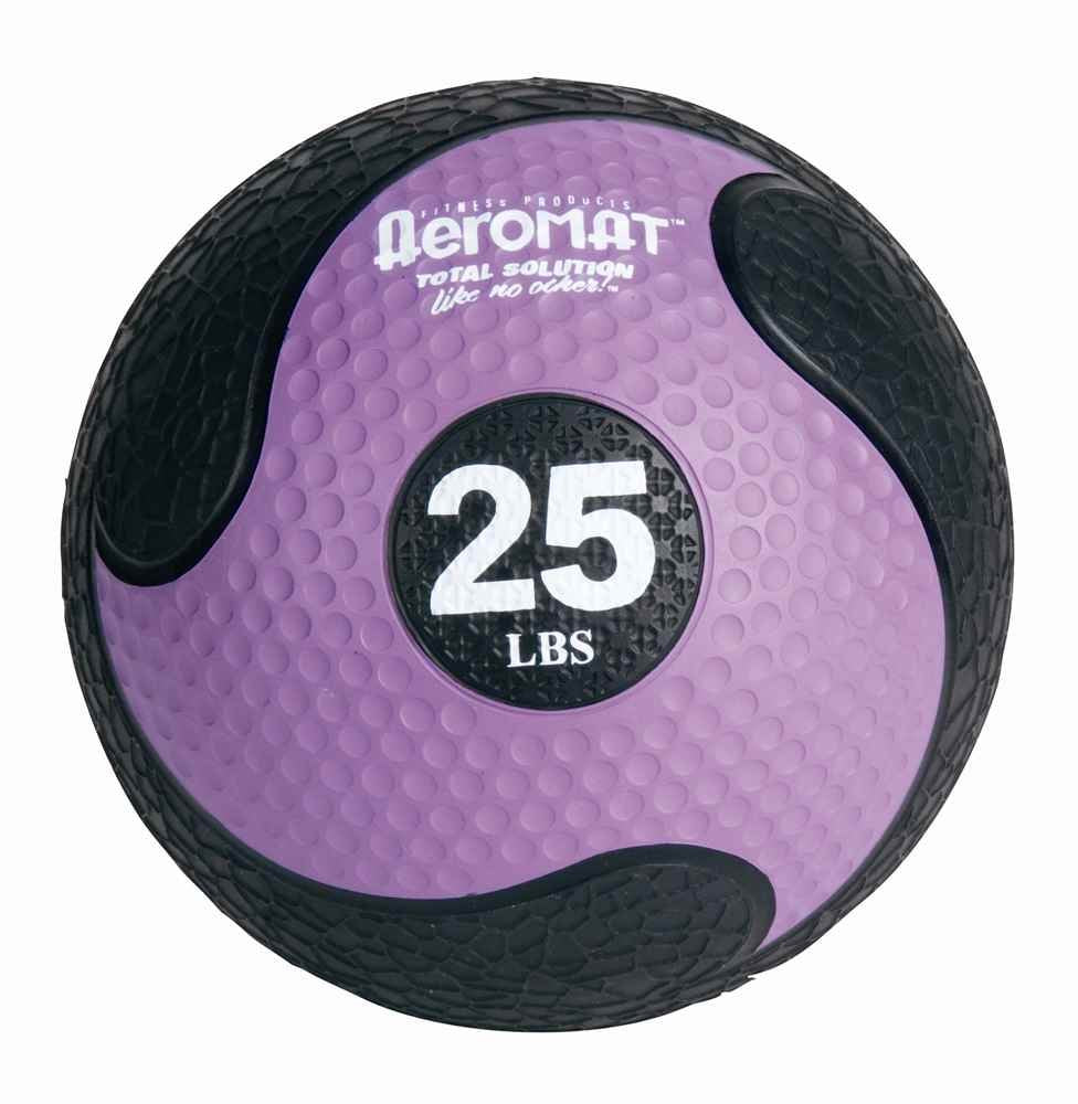 Deluxe Medicine Ball - 25 LB Black / Purple - 10.8 in diameter